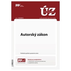 obálka: UZZ 33/2015 Autorský zákon