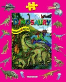 obálka: Dinosaury - leporelo s puzzlami
