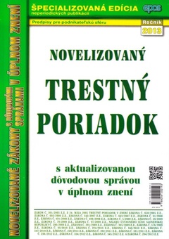 obálka: TRESTNÝ PORIADOK 18/13