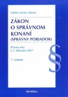 obálka: Zákon o správnom konaní. Úzz, 7. vydanie