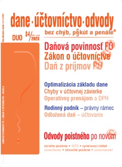obálka: DUO 3-4-2023 - Dane, účtovníctvo, odvody bez chýb, pokút a penále
