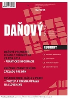 obálka: Daňový špeciál 2/2015