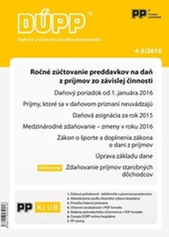 obálka: Daňový a účtovný poradca podnikateľa 4,5-2016