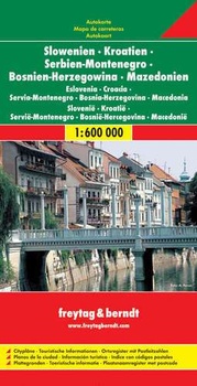 obálka: Slovinsko, Chorvátsko, Bosna Hercegovina 1:600 000 automapa