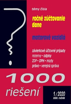 obálka: 1000 riešení Ročné zúčtovanie dane, motorové vozidlá