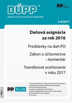 obálka: DUPP 5-6/2017 Daňová asignácia za rok 2016