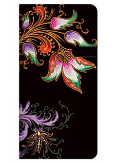 obálka: Diář Floral Cascade Ebony 2015 HOR