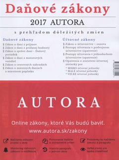 obálka: Daňové zákony 2017 autora
