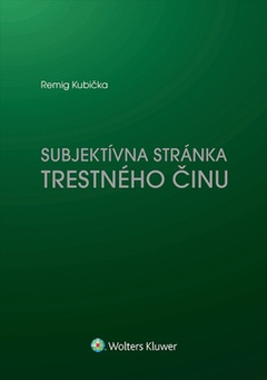 obálka: Subjektívna stránka trestného činu