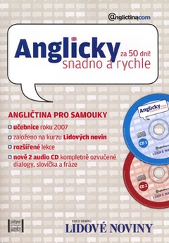 obálka: ANGLICKY SNADNO A RYCHLE ZA 50 DNÍ!
