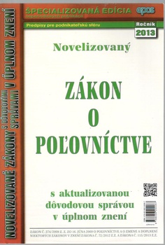 obálka: Zákon o poľovníctve