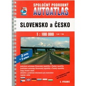 obálka: Spoločný podrobný autoatlas Slovensko a Česko 1:100 000