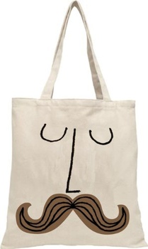 obálka: Mad Hatter Mustache Face Tote Bag