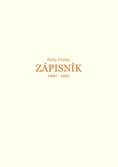 obálka: Zápisník 1990 - 1992