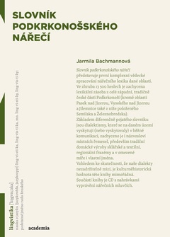 obálka: Slovník podkrkonošského nářečí