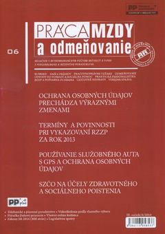 obálka: Práca, mzdy a odmeňovanie 6/2014