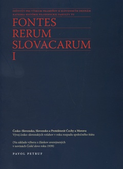 obálka:  Fontes Rerum Slovacarum I 