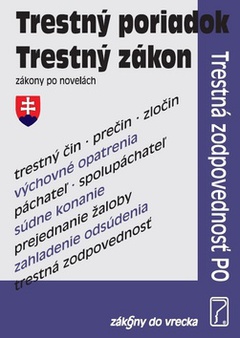 obálka: Trestný poriadok Trestný zákon Zákony po novelách