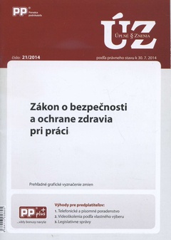 obálka: UZZ 21/2014 Zákon o bezpečnosti a ochrane zdravia pri práci